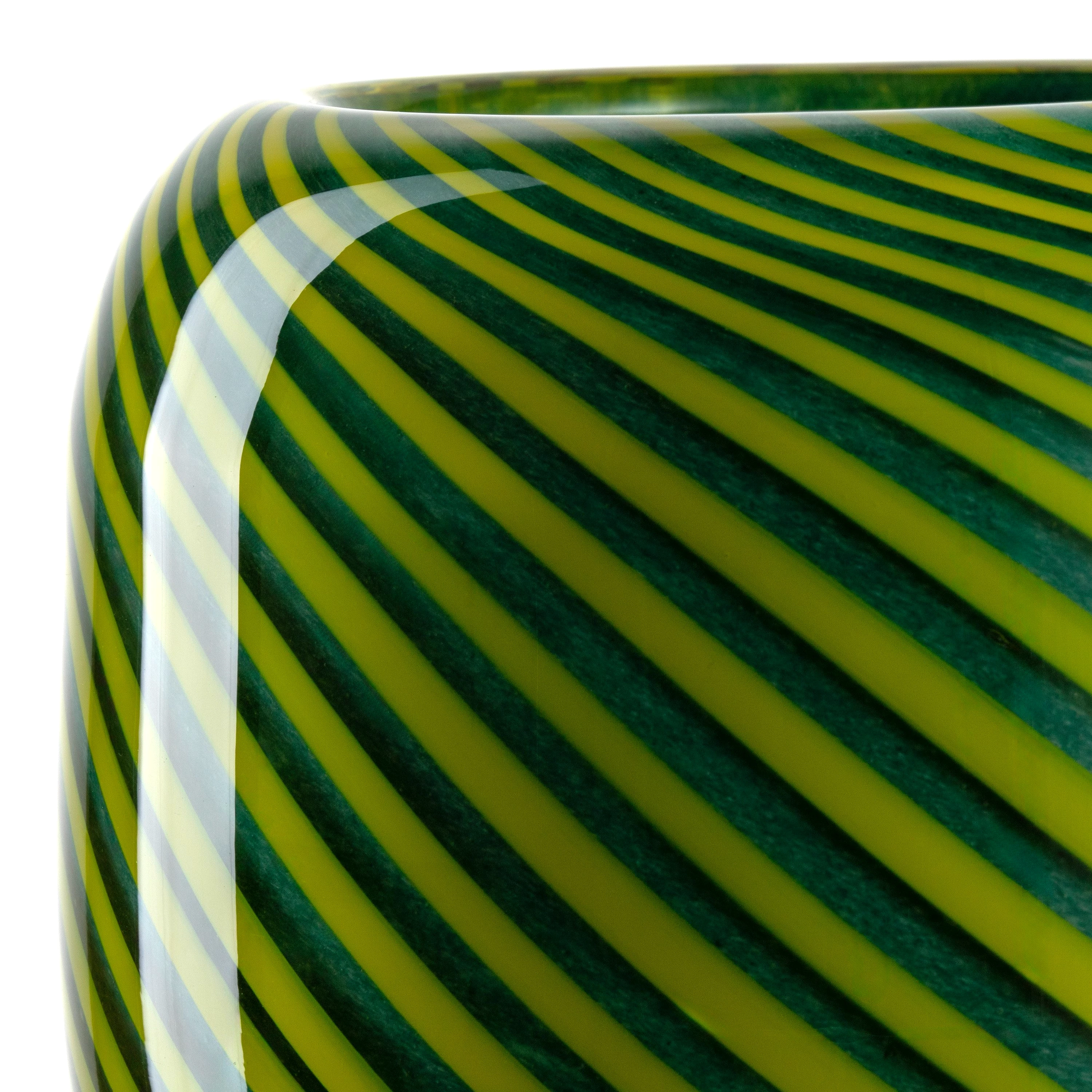 LEONARDO Dekovase FILO COLORI aus Glas, Grün, 9,5 cm