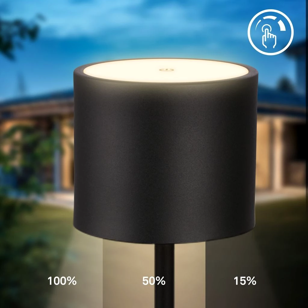 B.K.Licht Tischleuchte BKL1608, LED fest integriert, 2700K - Extra-Warmweiß