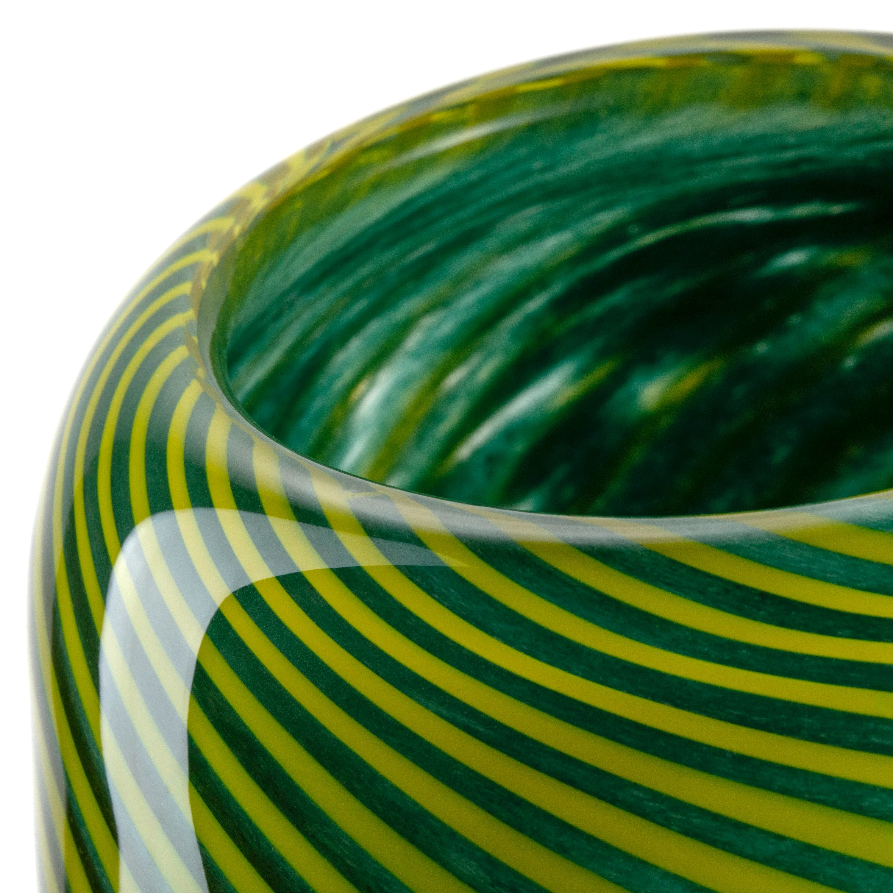 LEONARDO Dekovase FILO COLORI aus Glas, Grün, 9,5 cm