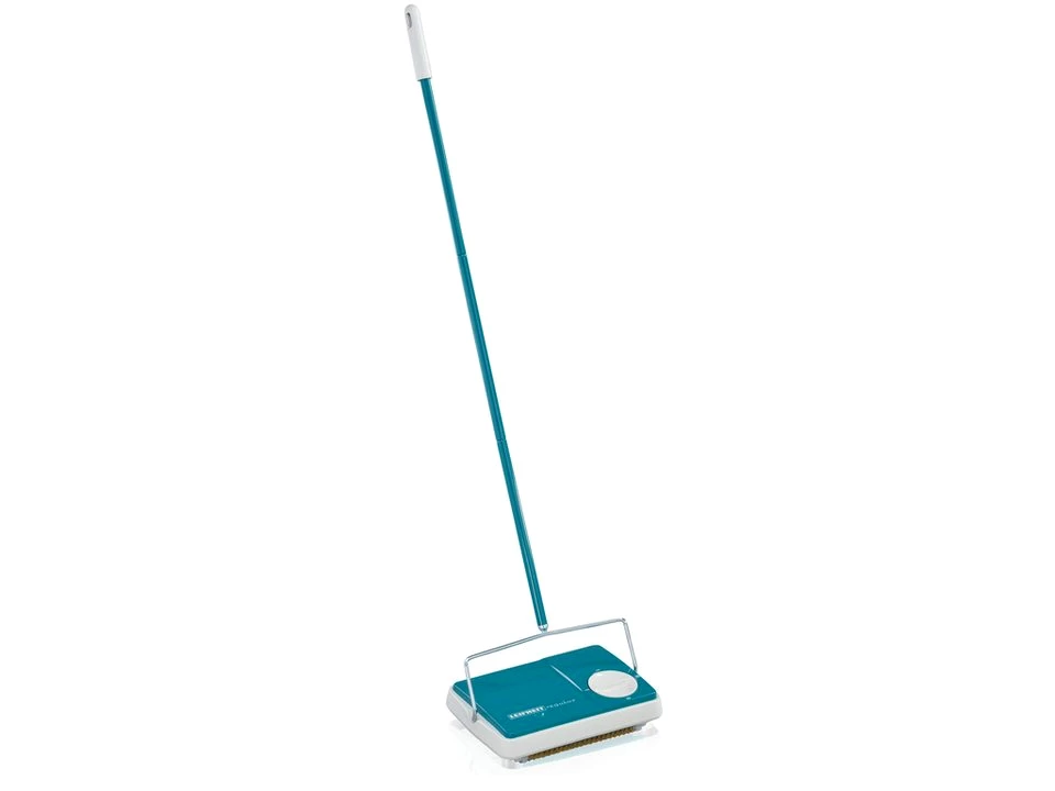 Leifheit Teppichkehrer Teppichkehrer Regulus Türkis, , Kehrbreite 22 cm, drei Kehrbürsten