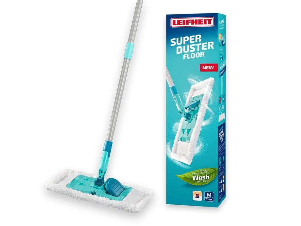 Leifheit Bodenwischer-Set Staubwischer SUPERDUSTER Floor, , langlebig, waschbar