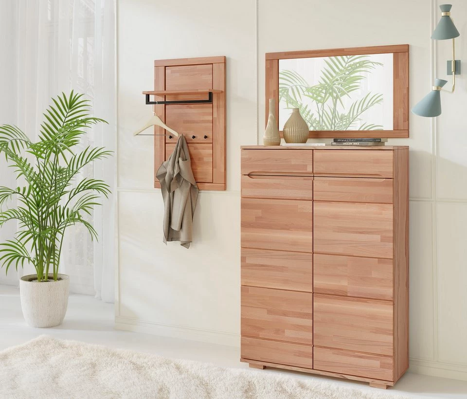 Home affaire Spiegel Hochkant oder quer montierbar, Rechteckiger Spiegel mit Holz Rahmen