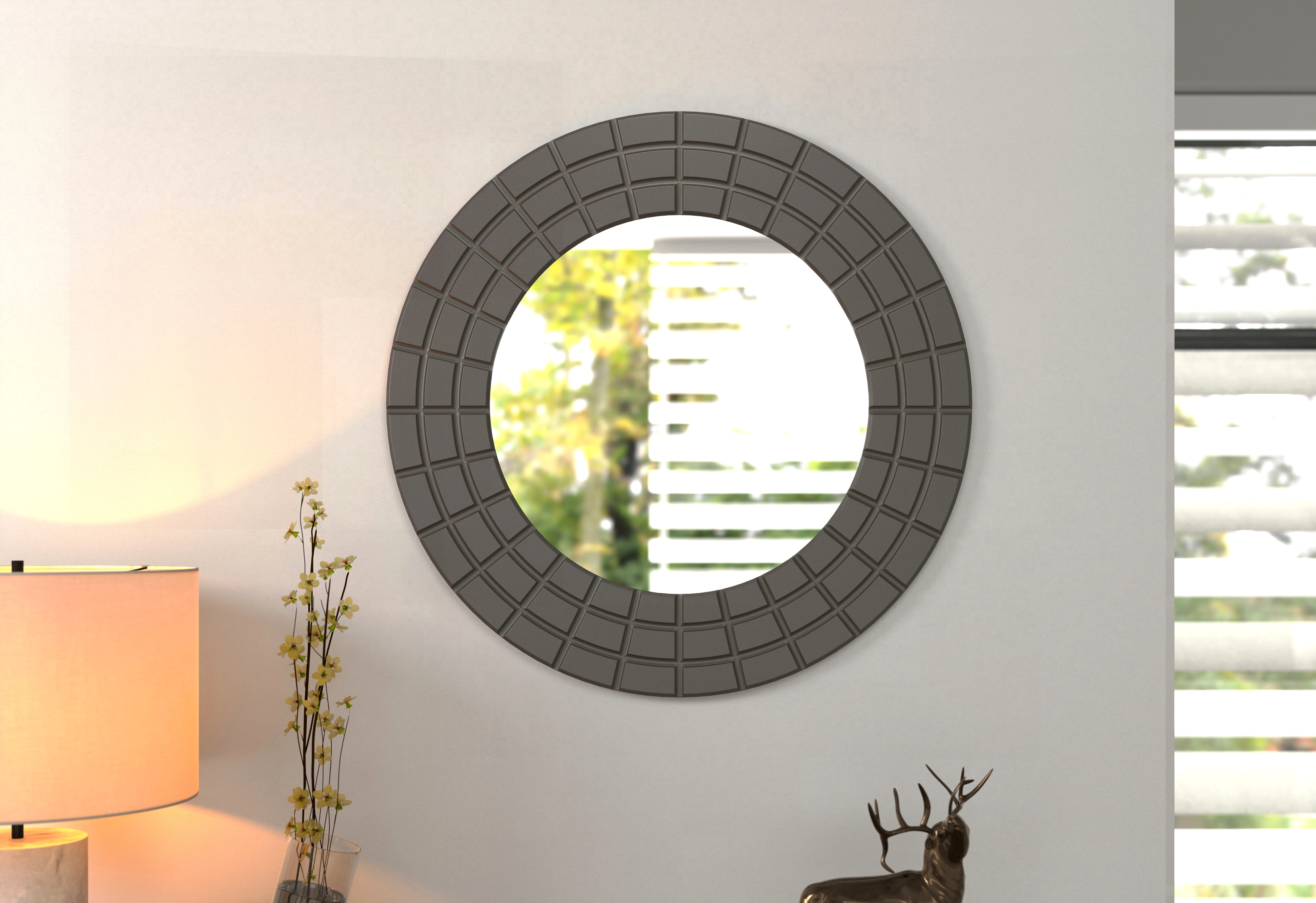 Home affaire Wandspiegel Fusion (1-St), Wandspiegel rund mit Floatglas - (B/T/H) 67/2/67 cm