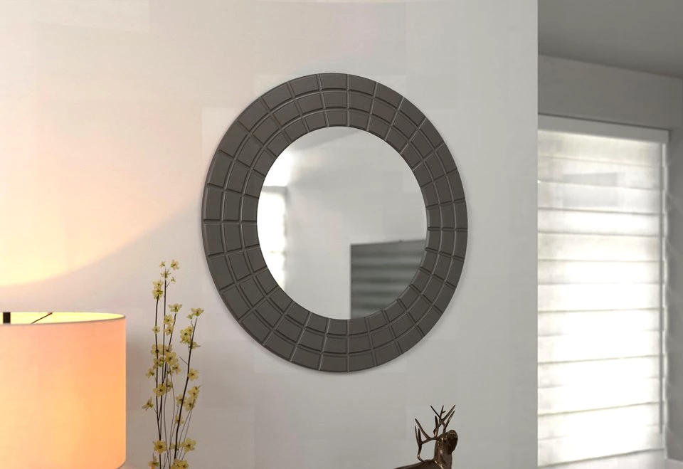 Home affaire Wandspiegel Fusion (1-St), Wandspiegel rund mit Floatglas - (B/T/H) 67/2/67 cm