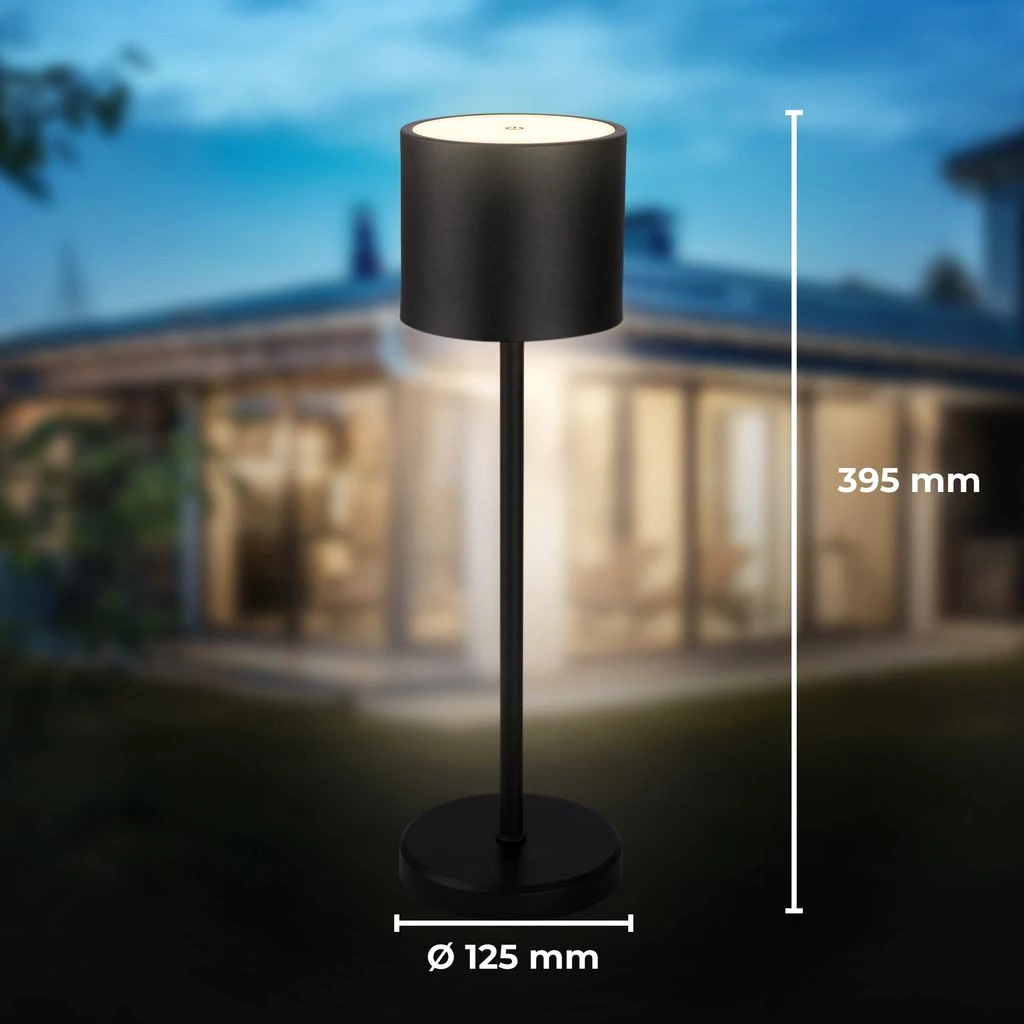 B.K.Licht Tischleuchte BKL1608, LED fest integriert, 2700K - Extra-Warmweiß
