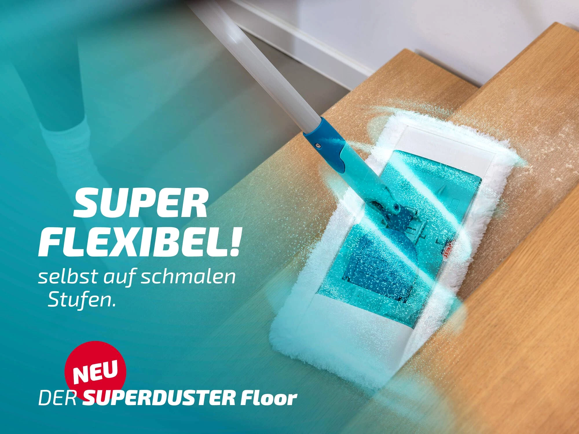 Leifheit Bodenwischer-Set Staubwischer SUPERDUSTER Floor, , langlebig, waschbar